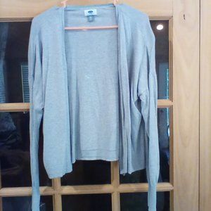 Cropped Open Front Cardigan